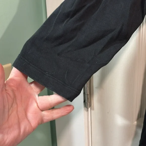 J. Jill 100% Pima Cotton Scoop Neck 3/4 Sleeves Side Inset Tunic Tee size Large - Picture 2 of 11